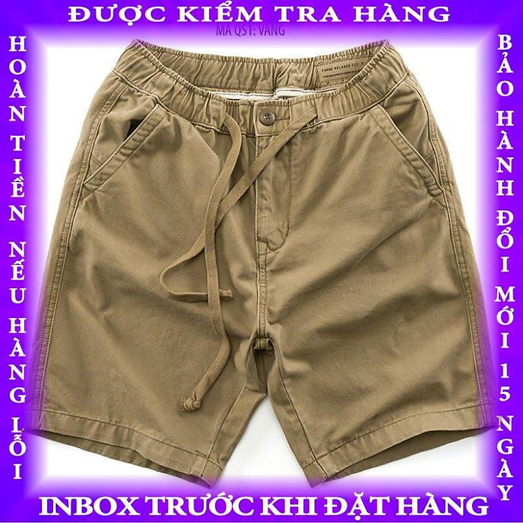 Quần short nam quần ngắn nam kaki có dây kéo phong cách trẻ trung, 4 màu đễ mặc trantuan