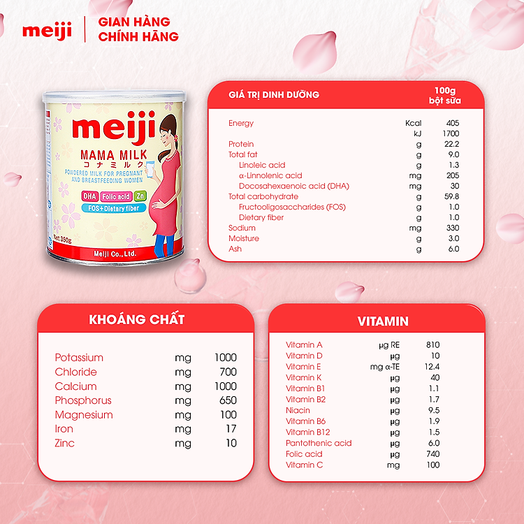 Thực Phẩm Bổ Sung Meiji Mama Milk 350g Giá tốt - Hình ảnh 4