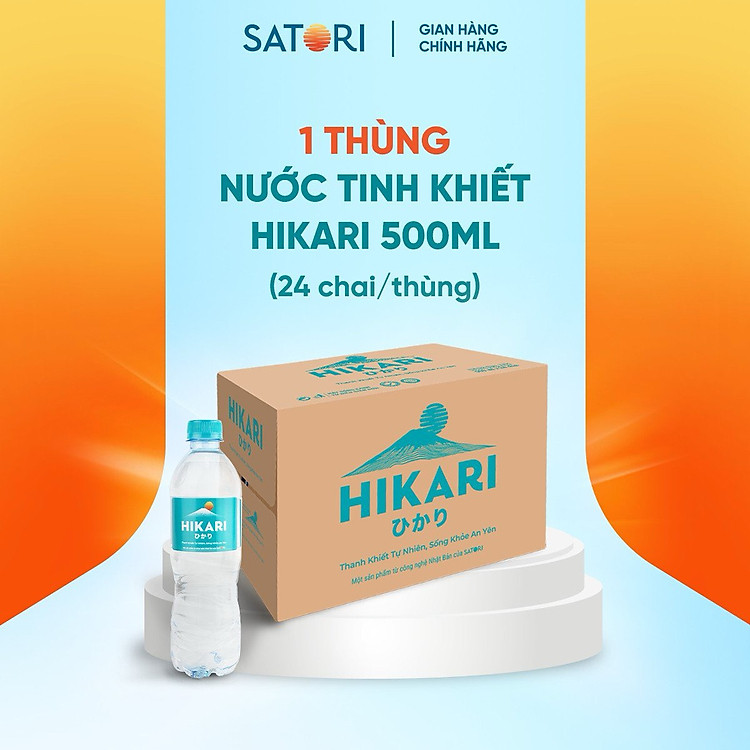 Thùng nước tinh khiết Hikari 24 chai (500ml/chai)