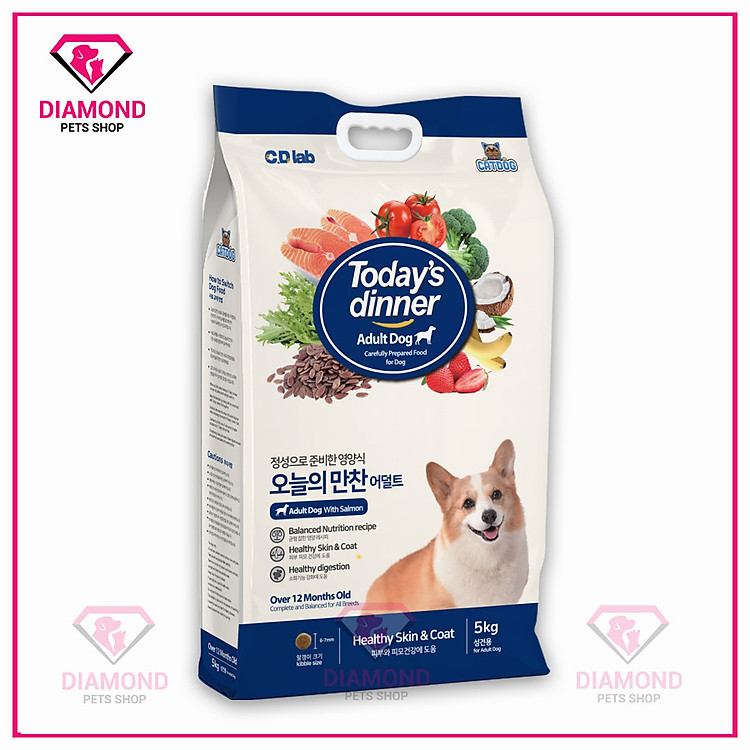 (1kg/5kg) Today's Dinner - Thức ăn hạt Cho Chó Trưởng Thành nhập khẩu HÀN QUỐC