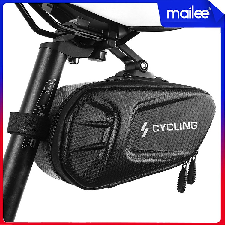 Hộp Túi Đuôi Gắn Dưới Yên Xe Đạp Leo Núi Form Cứng Chất Liệu EVA Vân Carbon Cứng Cáp Chống Nước 8 inch (1L) MaiLee