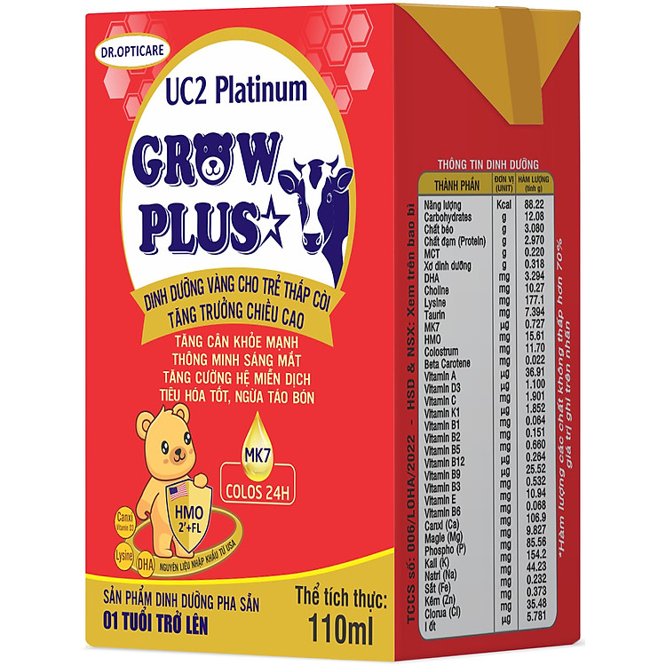 Mua Thùng sữa UC2 GROW PLUS 110ml Hàng chuẩn Giá rẻ - Hình ảnh 2