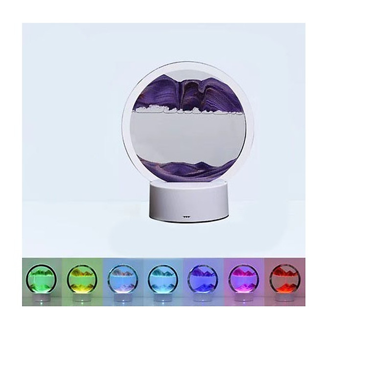 Đồng hồ cát chảy trang trí – Màu Tím