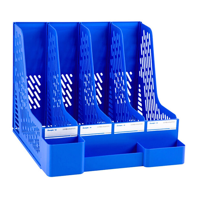 Giá 4 ngăn có ống cắm Guangbo WJK9267H (xanh)