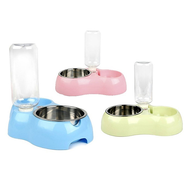 Bộ chén ăn khay nước tự động cho chó ( màu ngẫu nhiên)