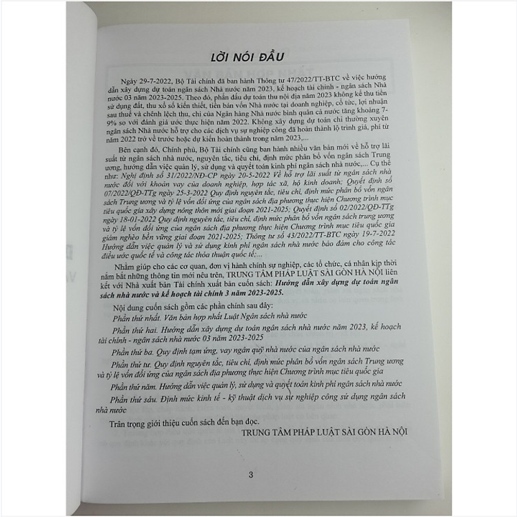 Hướng Dẫn Xây Dựng Dự Toán Ngân Sách Nhà Nước Và Kế Hoạch Tài Chính 3 Năm 2023 - 2025 (V2141D) - Ảnh 2