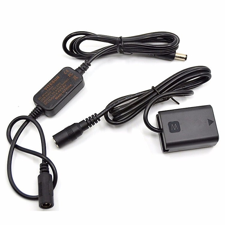 Bộ Cáp Sạc AC-PW20 Và Dây Nối Pin FW50 Cho Camera Sony (12V-24V)