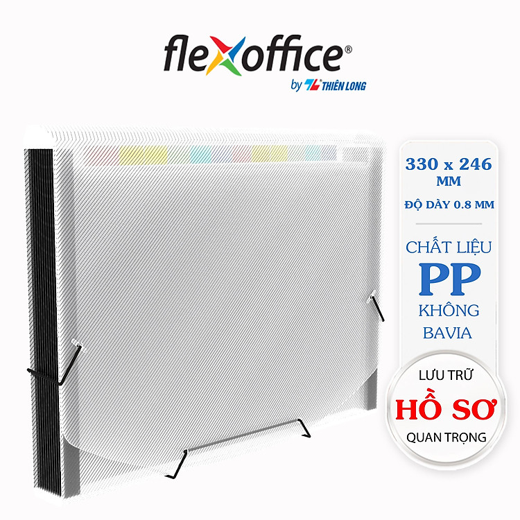 Cặp hồ sơ 5S-12 ngăn Thiên Long Flexoffice FO-EB003