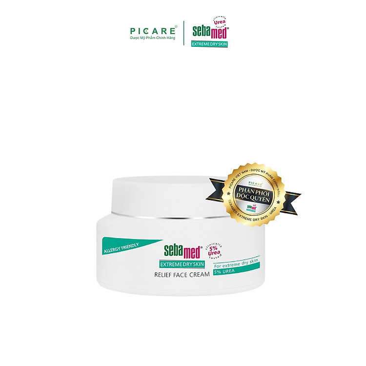Kem dưỡng ẩm dành cho da khô, nhạy cảm Sebamed Extreme Dry Skin Relief Face Cream 5% Urea 50ml