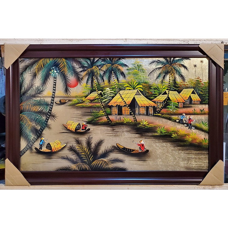 TRANH VẼ SƠN MÀI PHONG CẢNH QUÊ HƯƠNG