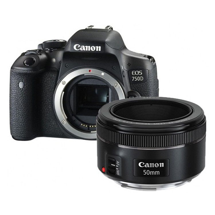 Máy Ảnh Canon 750D + EF 50mm F1.8 STM - Hàng Chính Hãng