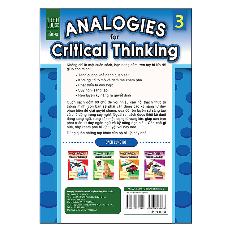 Analogies for Critical Thinking (tập 3) - Ảnh 2