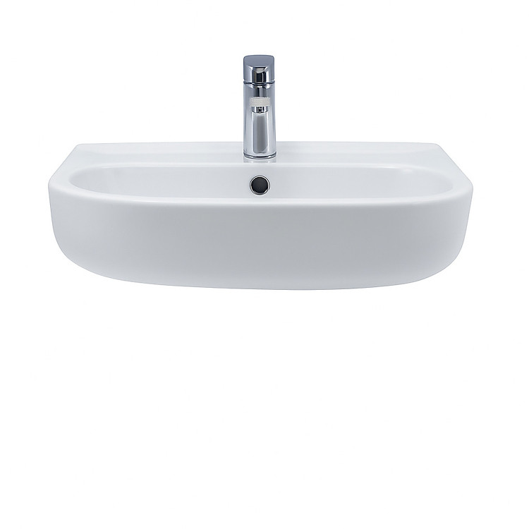 Lavabo treo tường chân lửng, kích thước 550*435*450mm, màu Glossy White, hiệu Trevi ( chưa bao gồm phần ốp che TVP59281)