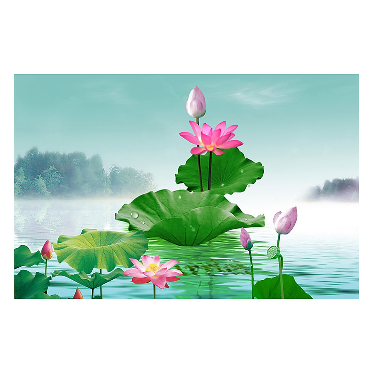 Tranh Hoa Sen Dán Tường - Mã 118