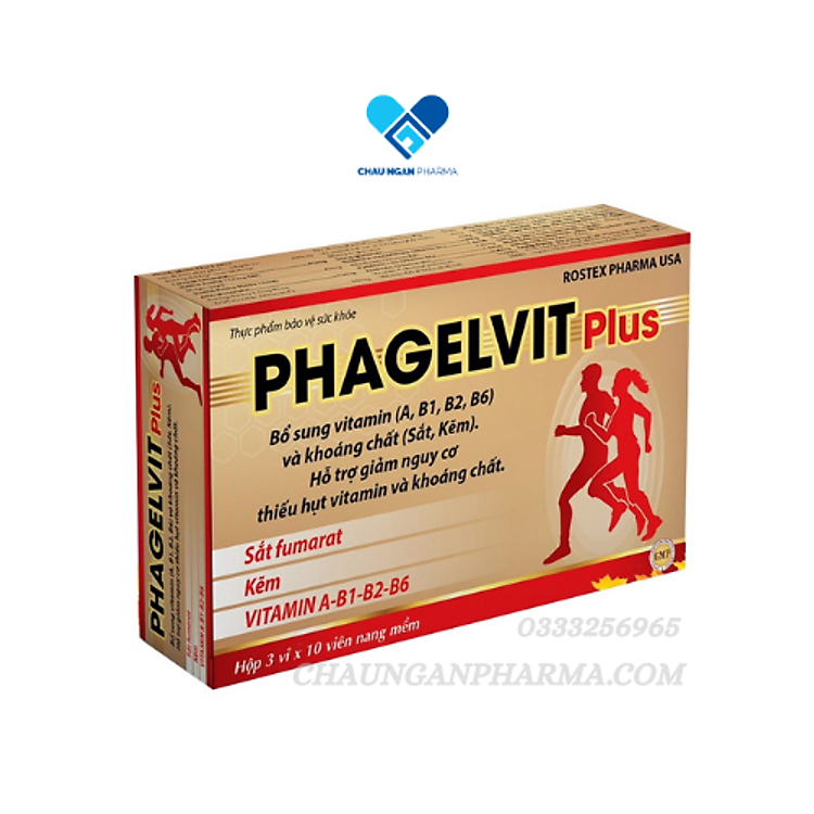 Vitamin tổng hợp PHAMAGEL PLUS HDPHARMA bồi bổ cơ thể, tăng cường sức đề kháng Hộp 30 viên