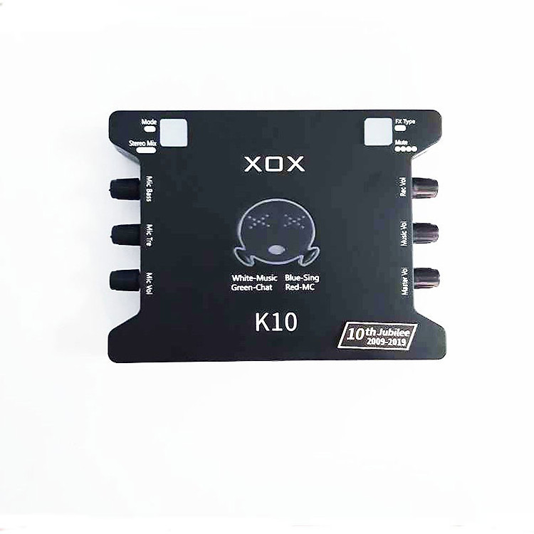 Soundcard Livestream XOX K10 10th phiên bản Tiếng Anh - Hàng chính hãng