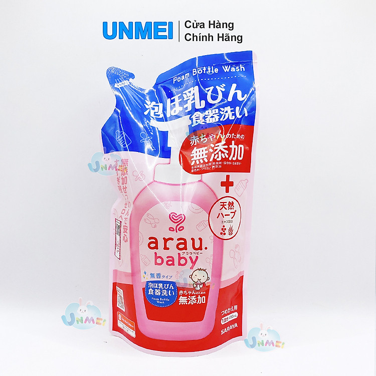 Mua tại Lazada: Nước Rửa Bình Sữa Arau Baby 450ml Chính hãng, giá tốt