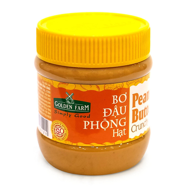 Bơ Đậu Phộng Hạt Golden Farm (340g)