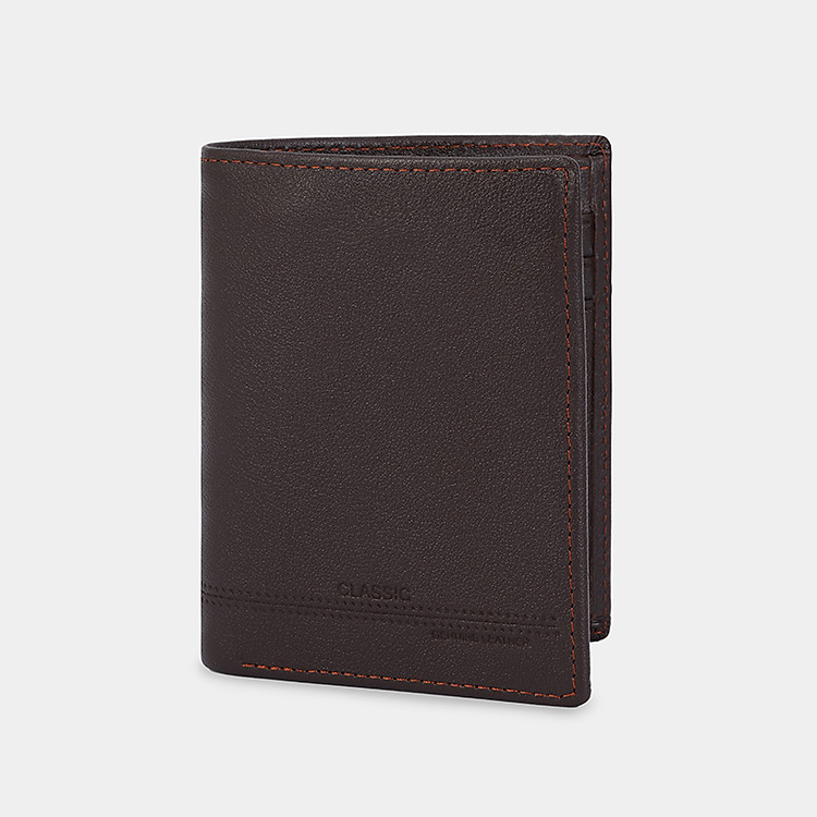 Ví nam da phom chữ nhật đứng, ví nam cầm tay lịch lãm tiện lợi IDIGO MW1-4328