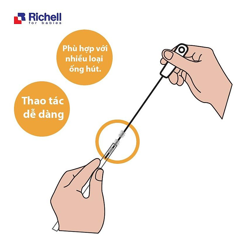 Mua Cọ rửa ống hút Richell Nhật Bản Uy tín Giá rẻ - Hình ảnh 5