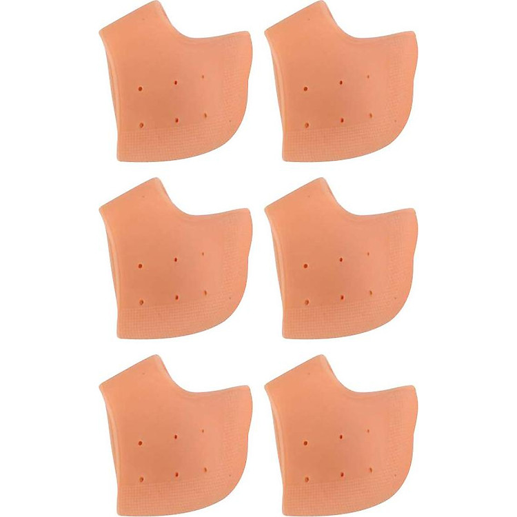 Bộ 3 Đôi Vớ Silicon Bảo Vệ Chống Nứt Gót Chân (Màu Be)