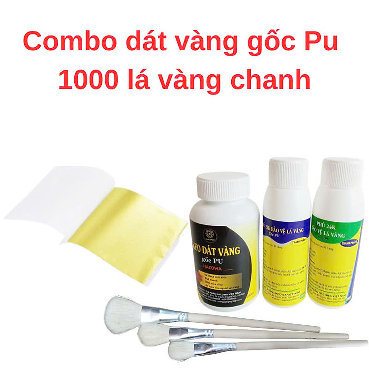 Combo dát vàng gốc Pu 1000 lá vàng đa sắc 14 màu siêu hot