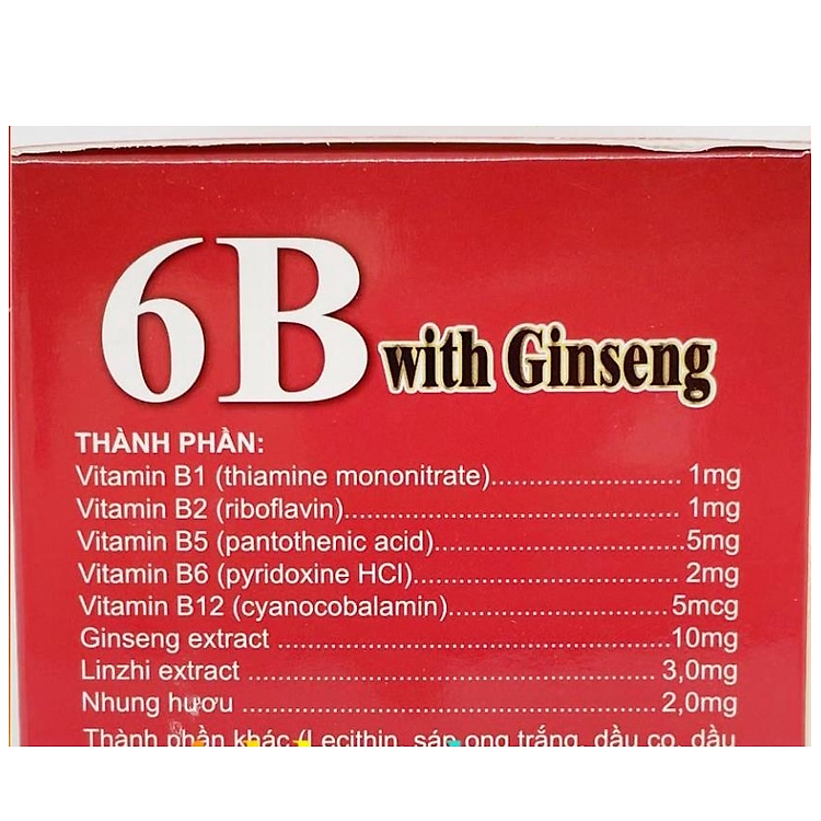 Vitamin tổng hợp 6B With Ginseng - 100 viên Ưu đãi - Hình ảnh 3