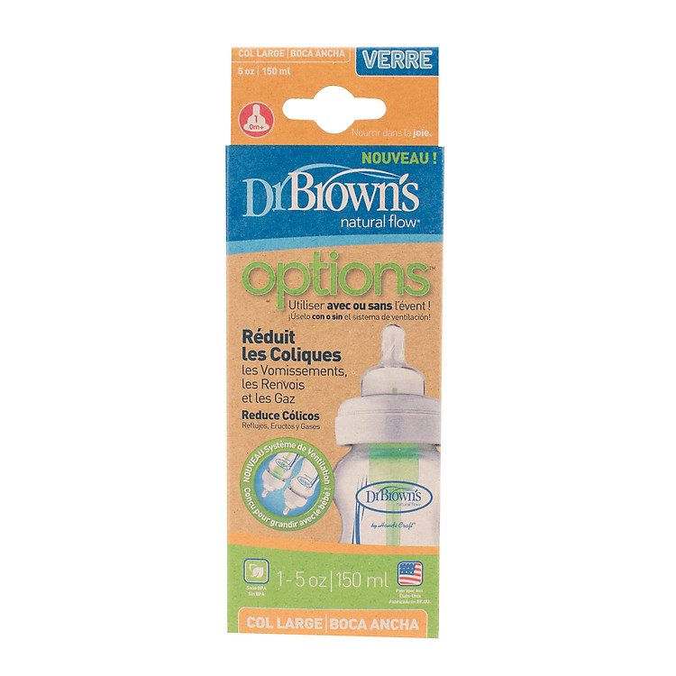 Bình sữa Dr.Brown’s thủy tinh 150ml Chính hãng Tiết kiệm