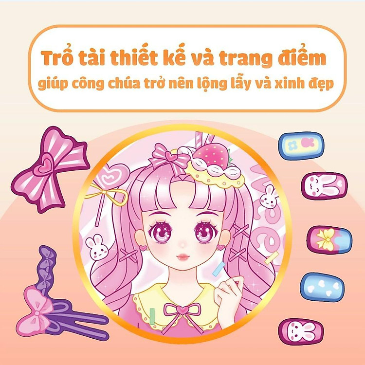 Tiệm làm Nail - Công chúa Hoạt Hình (400+ stickers dễ thương) - Ảnh 5