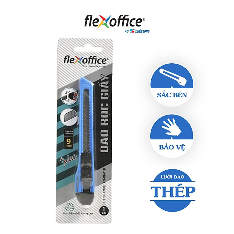Dao rọc giấy Flexoffice FO-KN01B (9mm)
