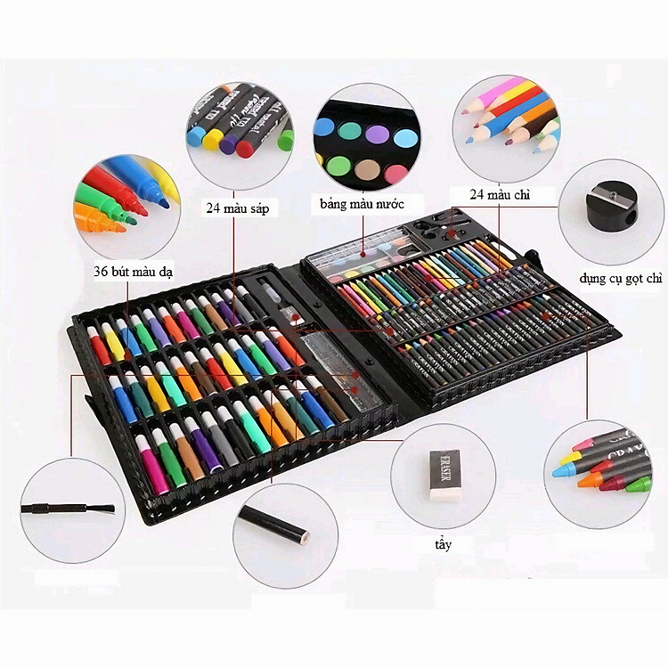 Hộp Bút Tô Màu Guty Kids (150 chi tiết) - Ảnh 3