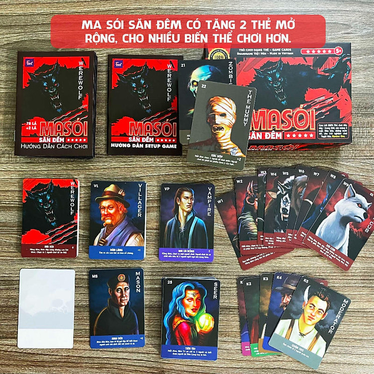 Board Game Ma Sói Săn Đêm - EASYKIDS Chính hãng Giá tốt - Hình ảnh 2