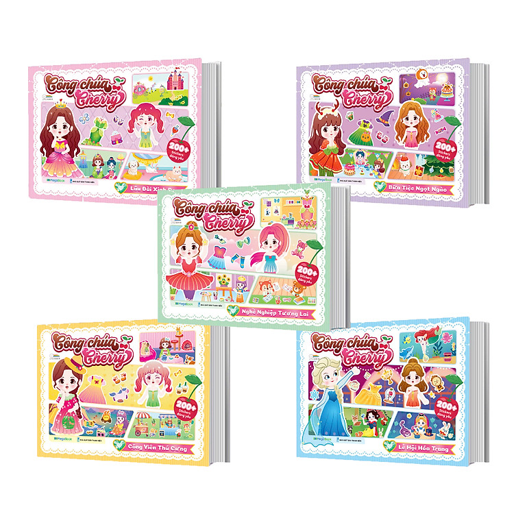 Công chúa Cherry – Sách bóc dán sticker cho bé gái