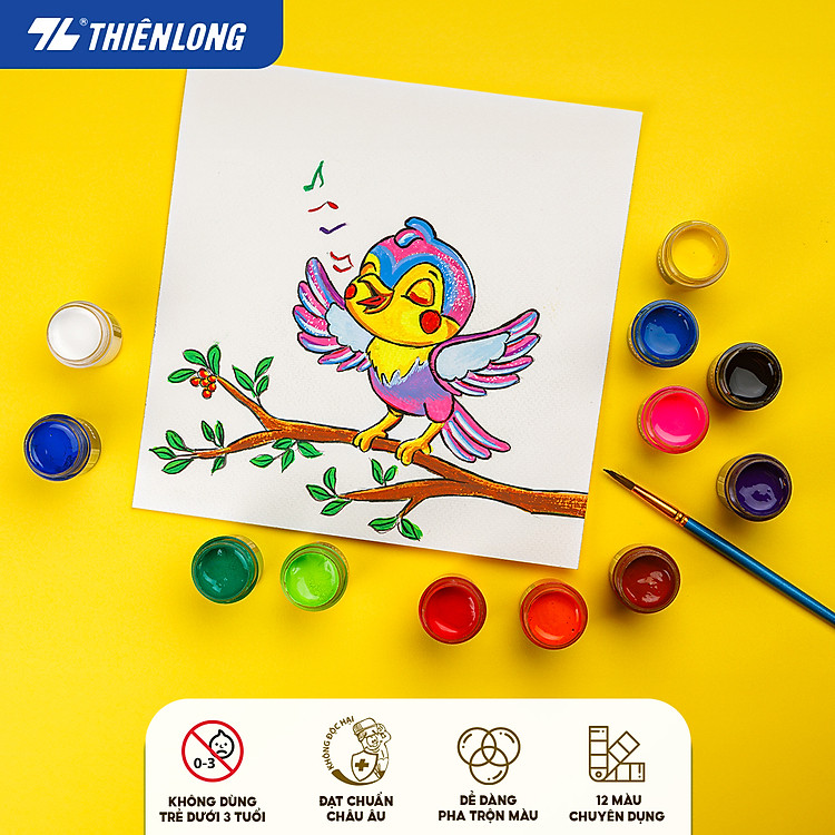 Màu nước Thiên Long Colokit (12 lọ 15ml) - Ảnh 2