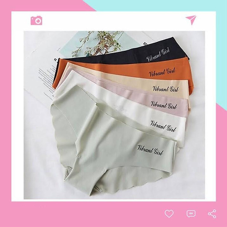 5 Quần lót nữ thun lạnh cao cấp xinh đẹp màu hồng, da, đen - Quần Lót dễ thương mặc áo dài học sinh cấp 2