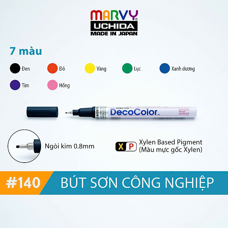 Bút Sơn Công Nghiệp Marvy Uchida 0.8mm (140 – Hồng)