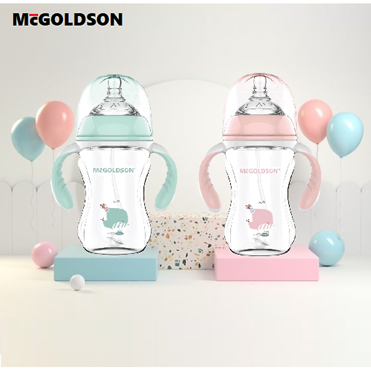 Chọn mua tại Shopee: Bình sữa cổ rộng MCGoldson 180 mL - Hồng mua giá tốt nhất tại Shop Mall