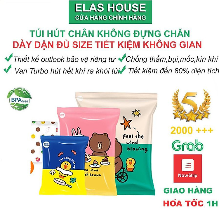 Túi Hút Chân Không Đựng Chăn,Quần Áo Chống Bụi Tiện Lợi