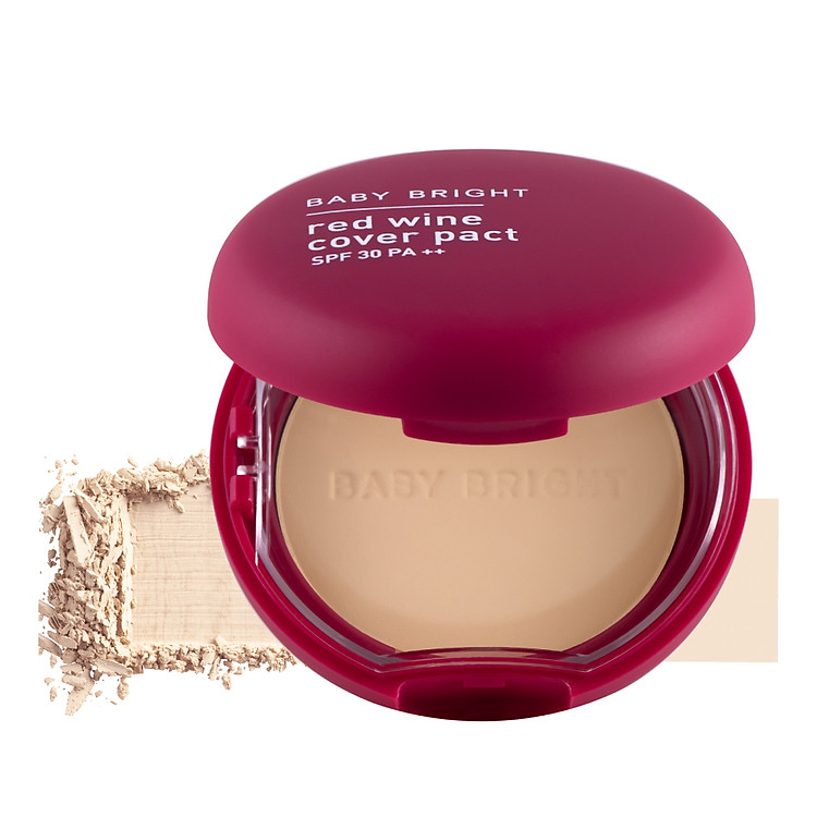 Phấn phủ Baby Bright Red Wine Cover Pact SPF 30 PA++ 6.5g