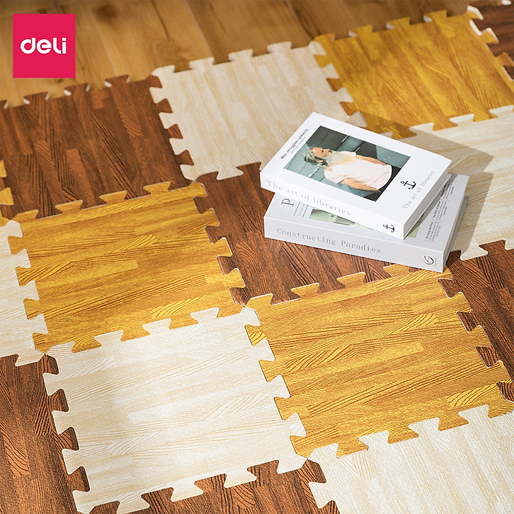 Set 9 Miếng Thảm Xốp Vân Gỗ Chính hãng Ưu đãi - Hình ảnh 5