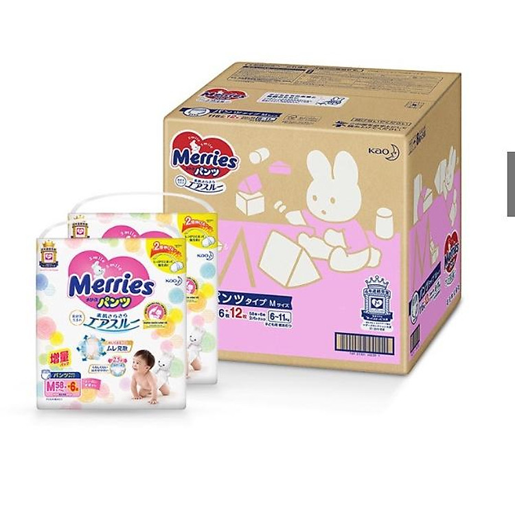 Tã quần Merries size M58 tại Agabang Chính hãng Ưu đãi - Hình ảnh 3