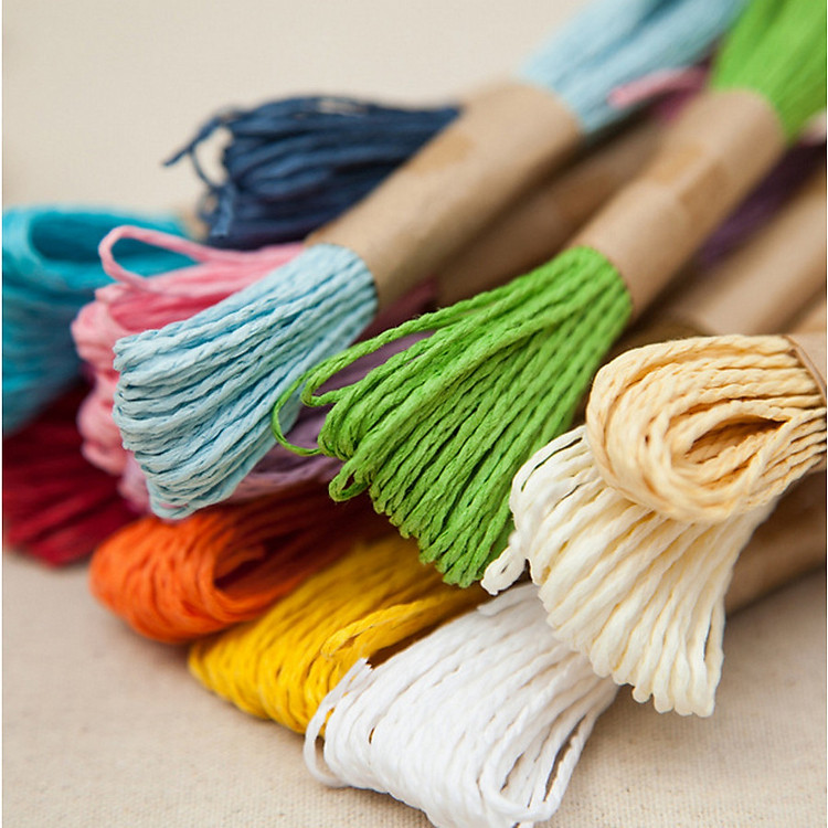 Sợi cói dùng móc nón, ghép tranh, DIY...