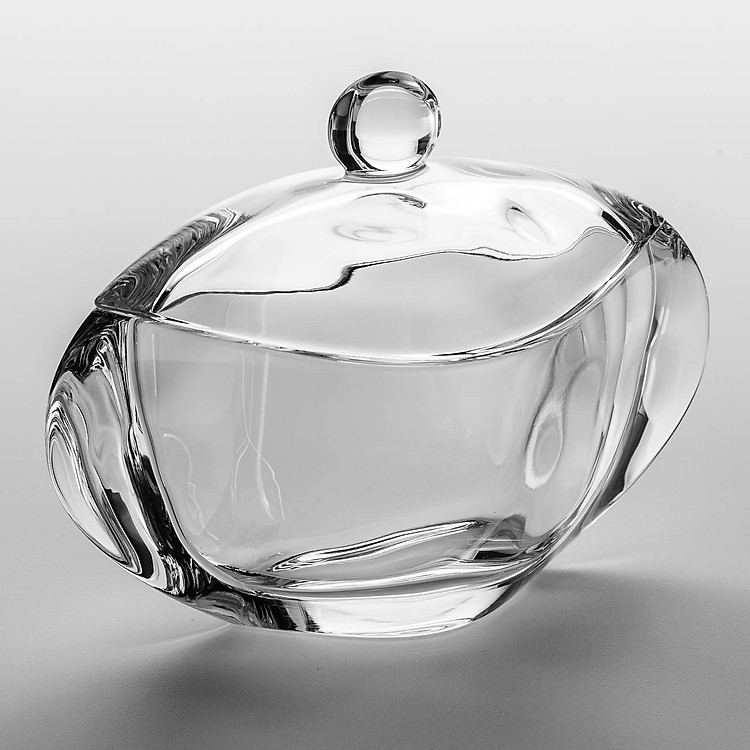 Thố Mứt Con Sò Pha Lê Crystalite Bohemia 18cm trơn