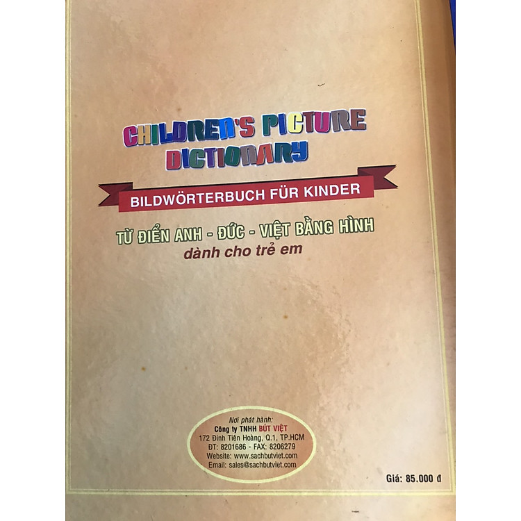 Từ Điển Anh - Đức - Việt Bằng Hình Dành Cho Trẻ Em - Ảnh 3
