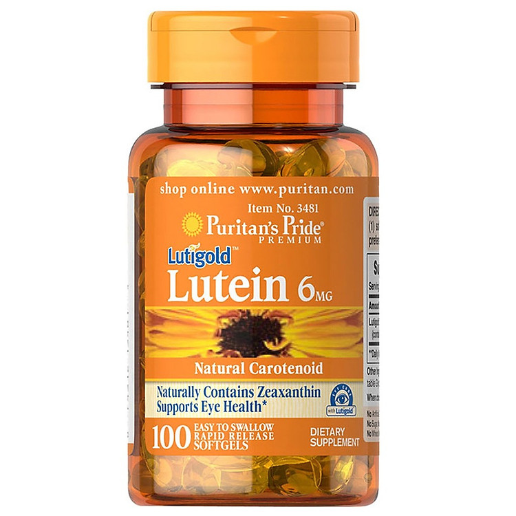 Thực phẩm chức năng bảo vệ sức khỏe mắt Lutein 6mg 100 viên