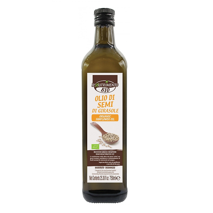 Dầu hướng dương ép lạnh hữu cơ 750ml IL Nutrimento