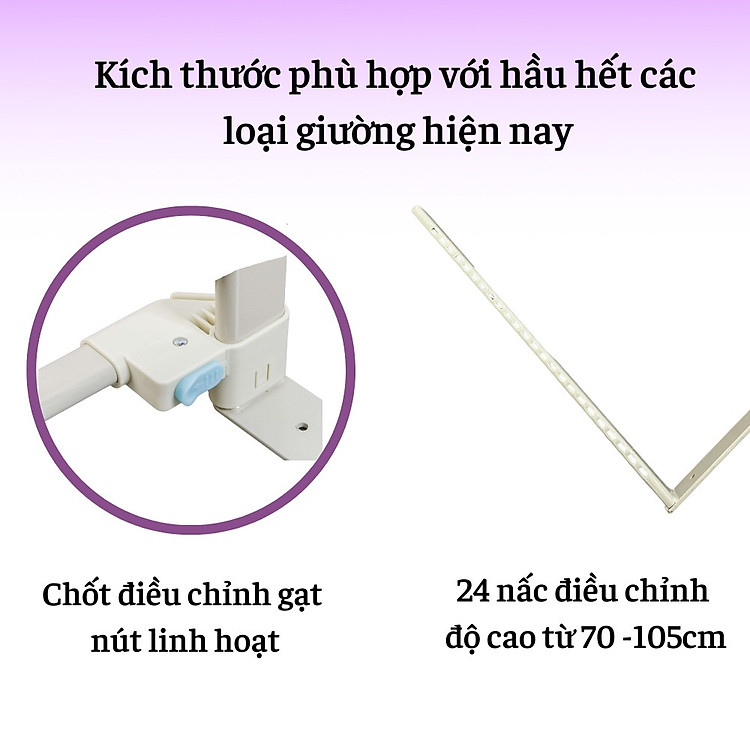 Thanh chắn giường Hello Baby 1.8M Chính hãng Giá rẻ - Hình ảnh 4