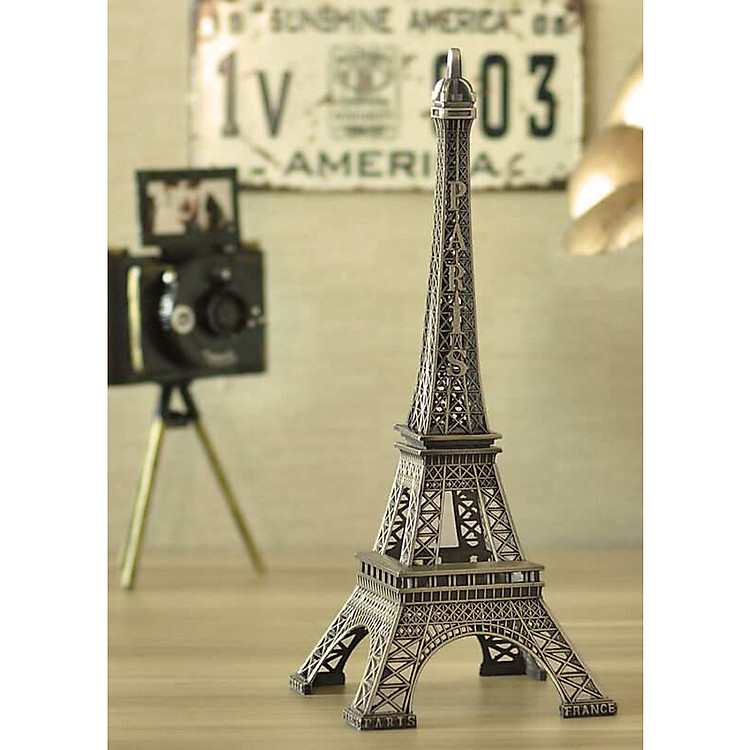 Mô hình tháp Eiffel cao 32 cm (màu vàng rêu)