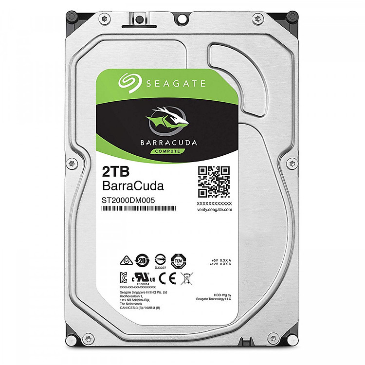 Ổ Cứng HDD Seagate BarraCuda SATA 6Gbps/256MB Cache/5400rpm/3.5 ST2000DM005 - Hàng Chính Hãng