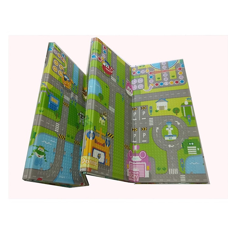 Thảm tranh xốp XPE 2 mặt cao cấp cho Bé - với 2 rãnh, 1 gân dễ dàng gấp gọn- KT thảm 1,8m X 2, dày 1cm